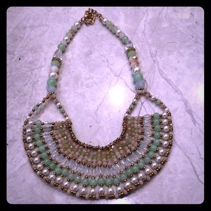 Beaded mermaid necklace - adjustable clasp